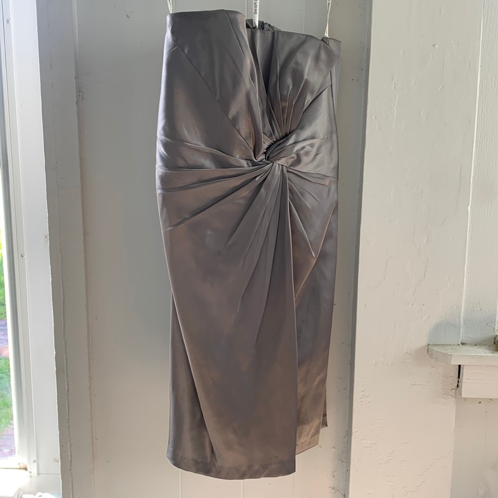 Strapless bridesmaid dress